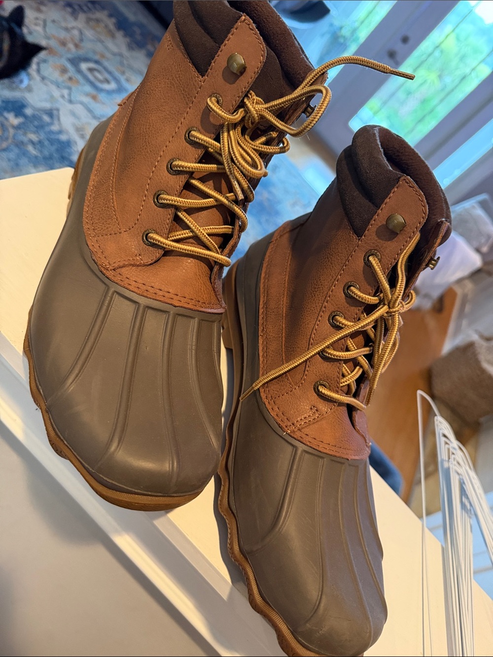Sperry Brown and Dark Brown Waterproof Duck Boots